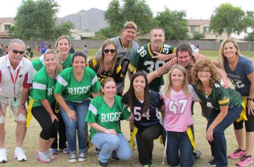 Student Council plays Staff in Flag Football 